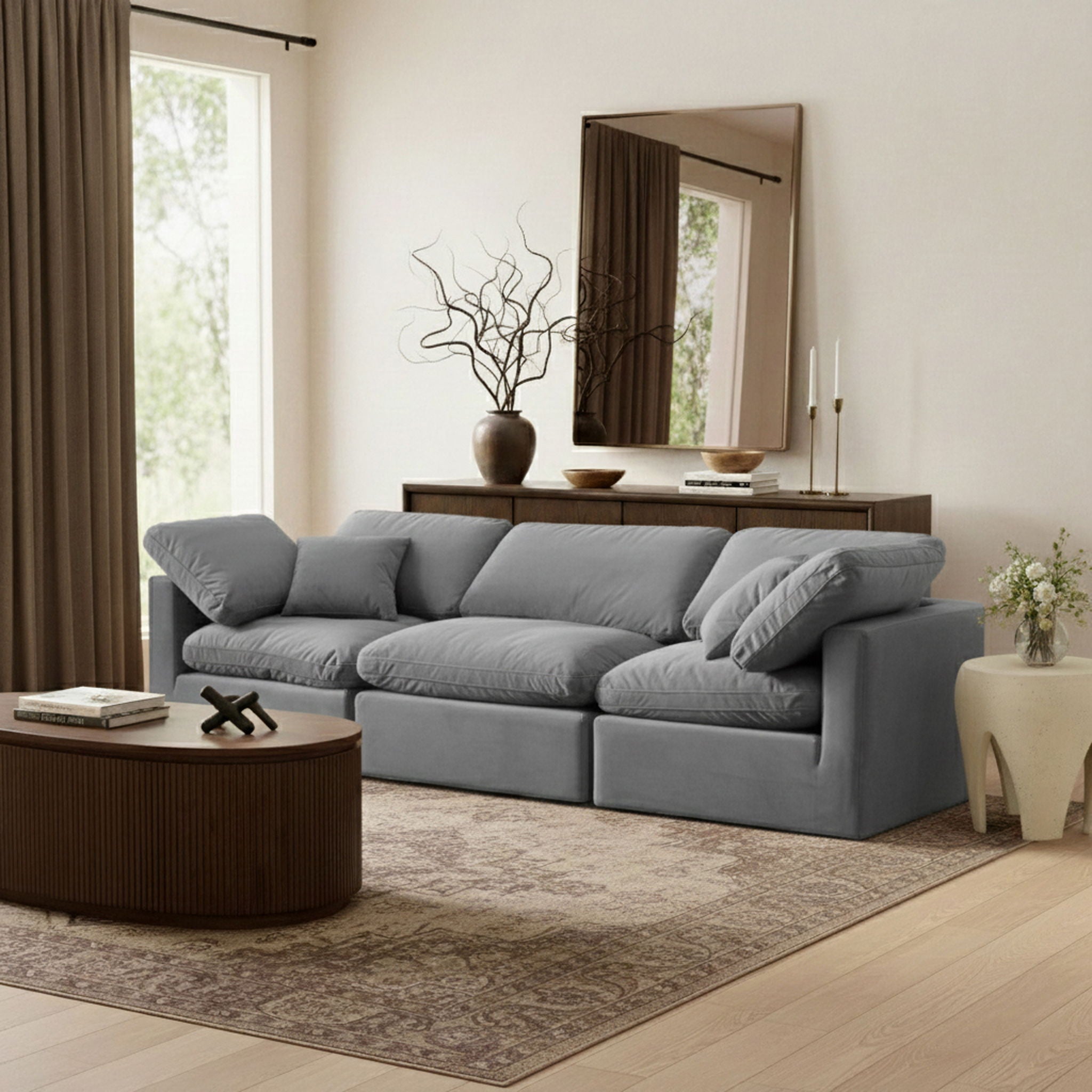 Indulge - Velvet 3 Seat Modular Sofa - Urban Living Furniture (Los Angeles, CA)