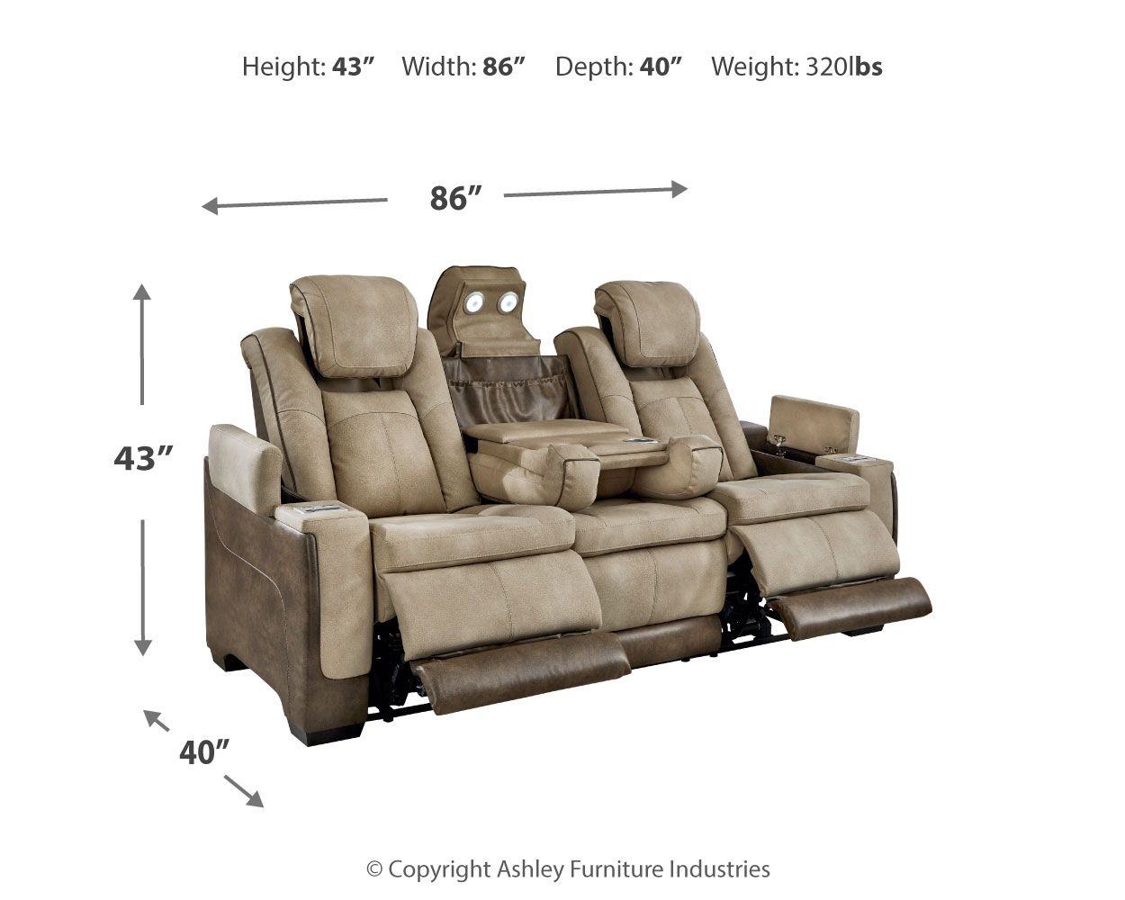 Next-Gen Durapella - Power Reclining Sofa - Urban Living Furniture (Los Angeles, CA)