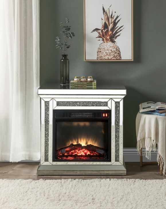 Noralie - Fireplace - Mirrored & Faux Diamonds - 29" - Urban Living Furniture (Los Angeles, CA)