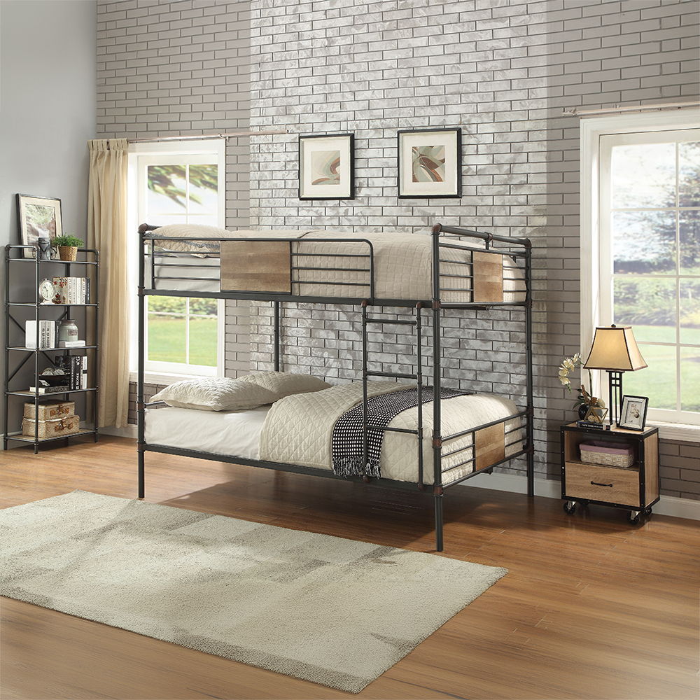 Brantley - Double Queen Bunk Bed - Sandy Black & Dark Bronze Hand-Brushed - Urban Living Furniture (Los Angeles, CA)
