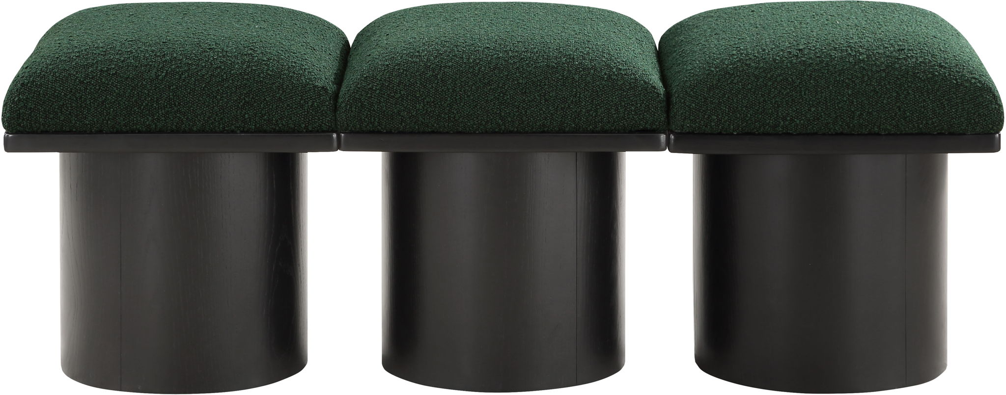 Pavilion - 3 Piece Modular Bench With Black Base