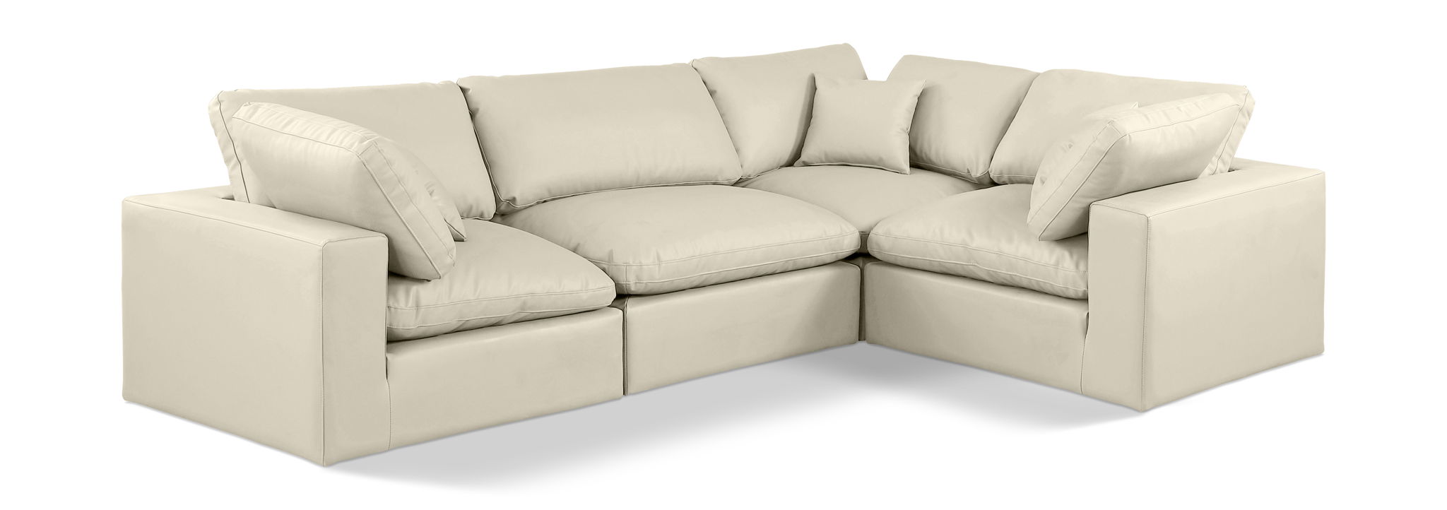 Comfy - 4 Piece Faux Leather Modular Sectional - Urban Living Furniture (Los Angeles, CA)