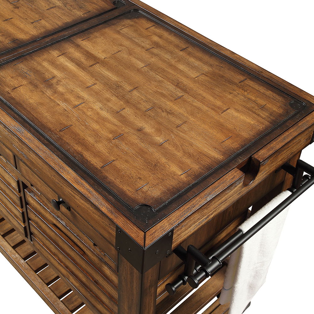 Kaif - Kitchen Cart - Distressed Chestnut - Urban Living Furniture (Los Angeles, CA)