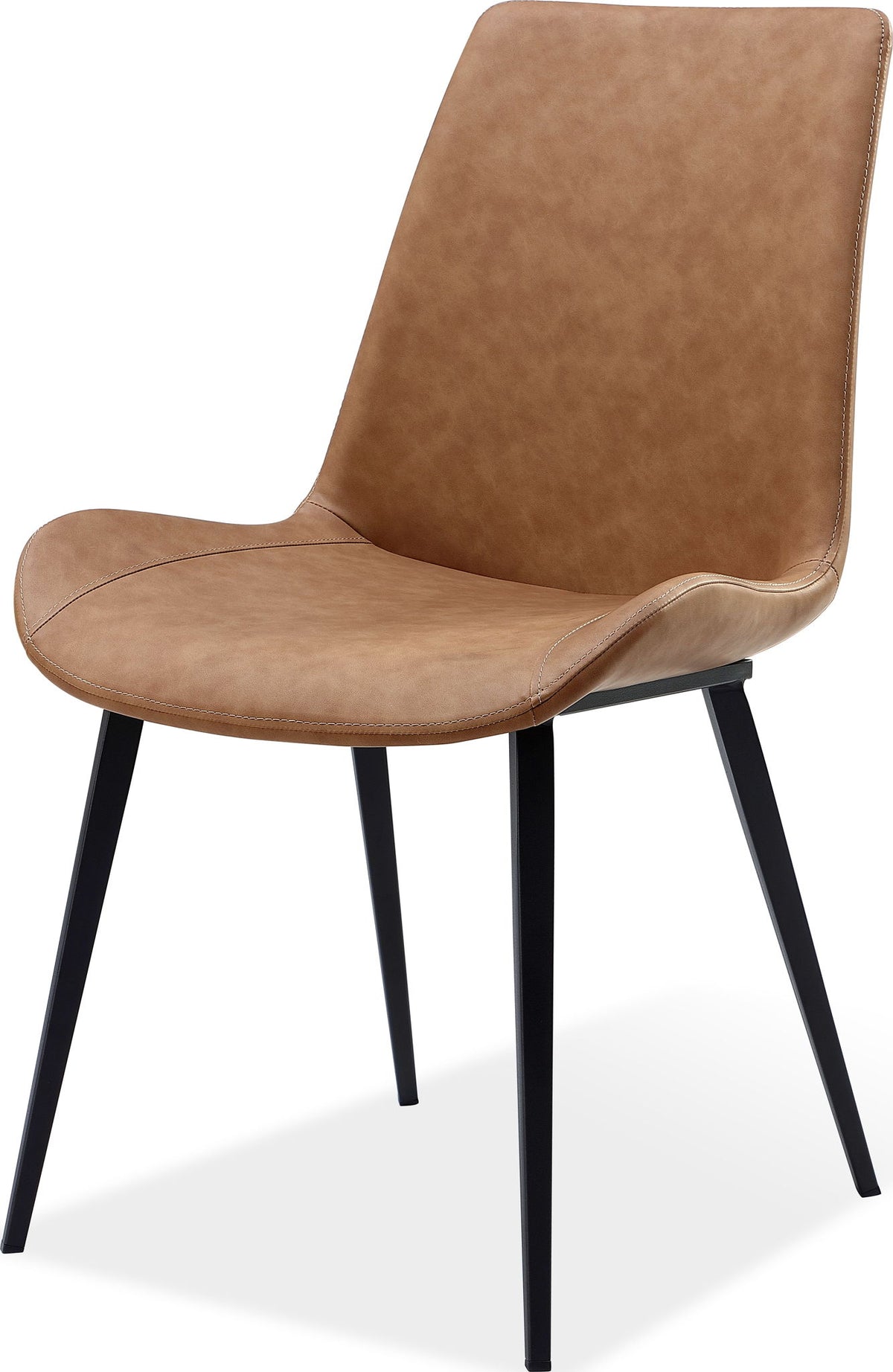Nicoya - Synthetic Leather Upholstered Dining Chair (Set of 2) - Buckskin And Black
