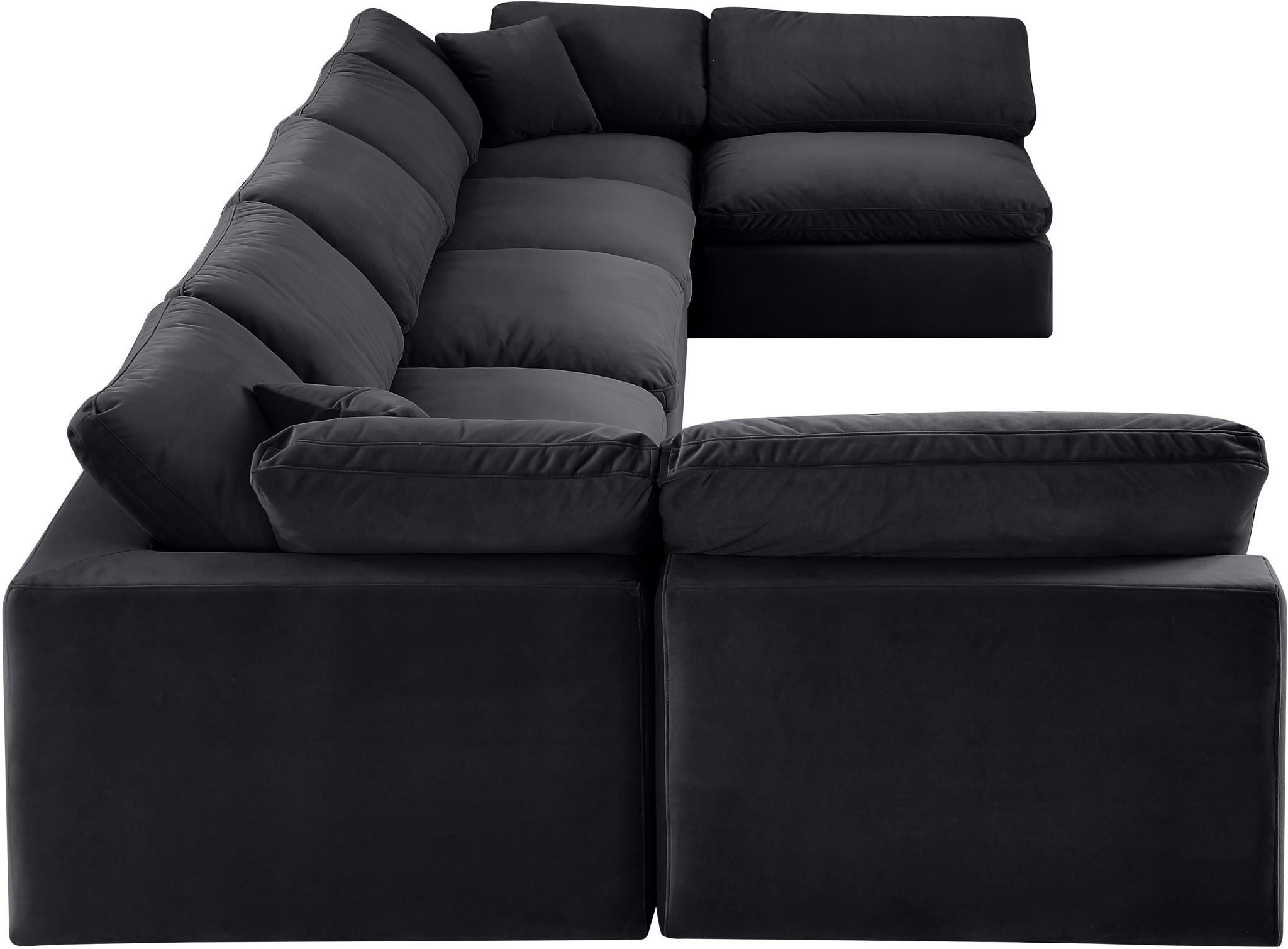 Comfy - 7 Piece Velvet Modular Armless Sectional - Urban Living Furniture (Los Angeles, CA)