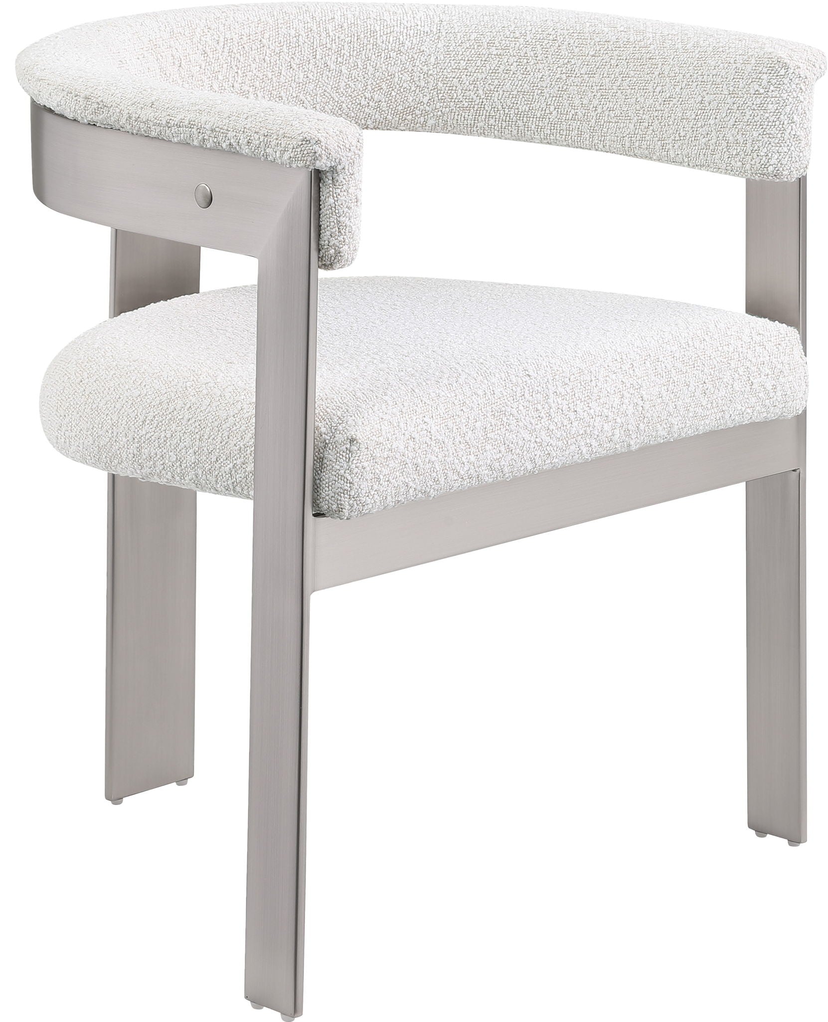 Romeo - Boucle Dining Chair With Silver Base (Set of 2) - Urban Living Furniture (Los Angeles, CA)