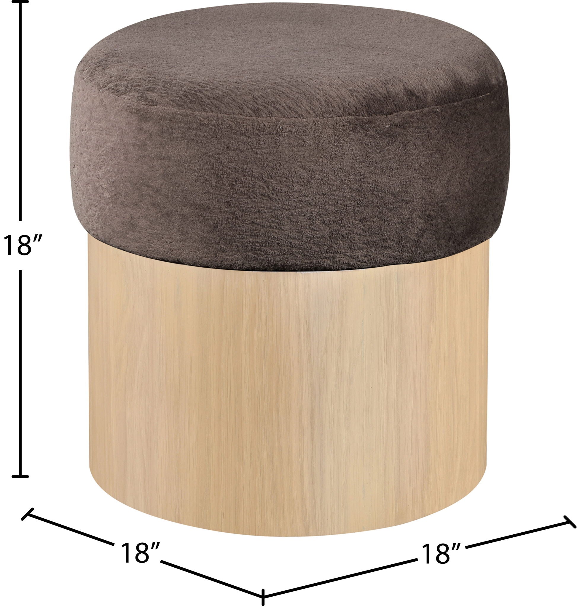 Nimes - Ottoman / Stool With Natural Base - Urban Living Furniture (Los Angeles, CA)