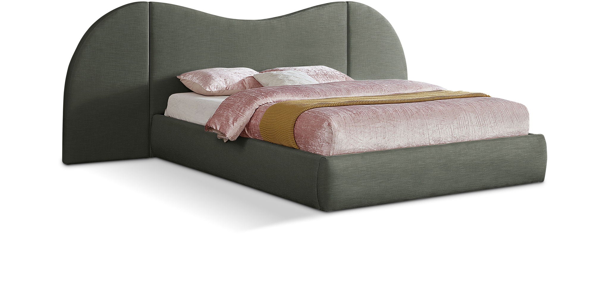 Everest - Linen Fabric Bed - Urban Living Furniture (Los Angeles, CA)