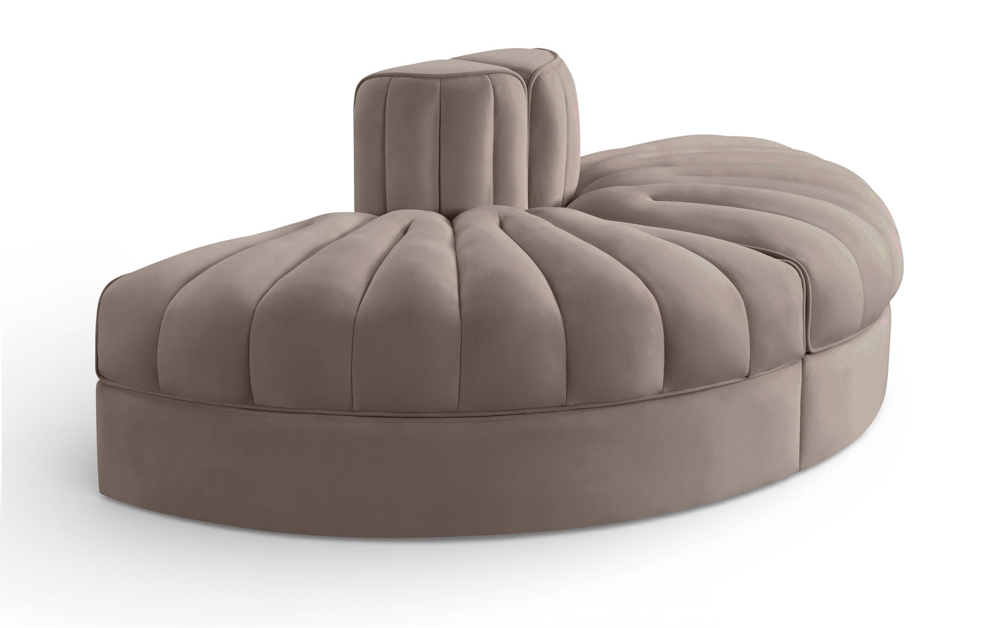 Rummi - Velvet Performance Fabric Upholstered 2 Piece  Rounded Modular Loveseat - Urban Living Furniture (Los Angeles, CA)