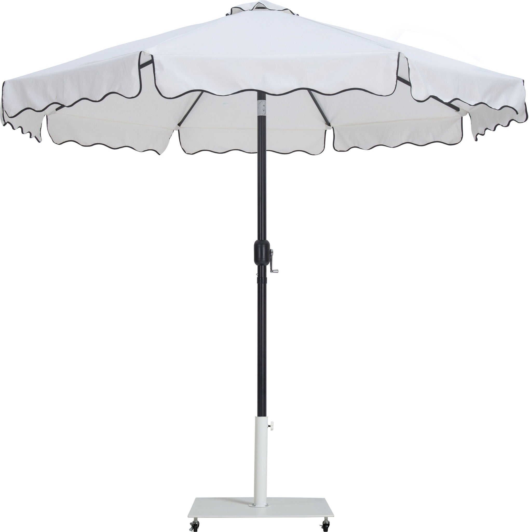Amalfi - Aluminum Patio Umbrella - White Base / Black Pole - Urban Living Furniture (Los Angeles, CA)