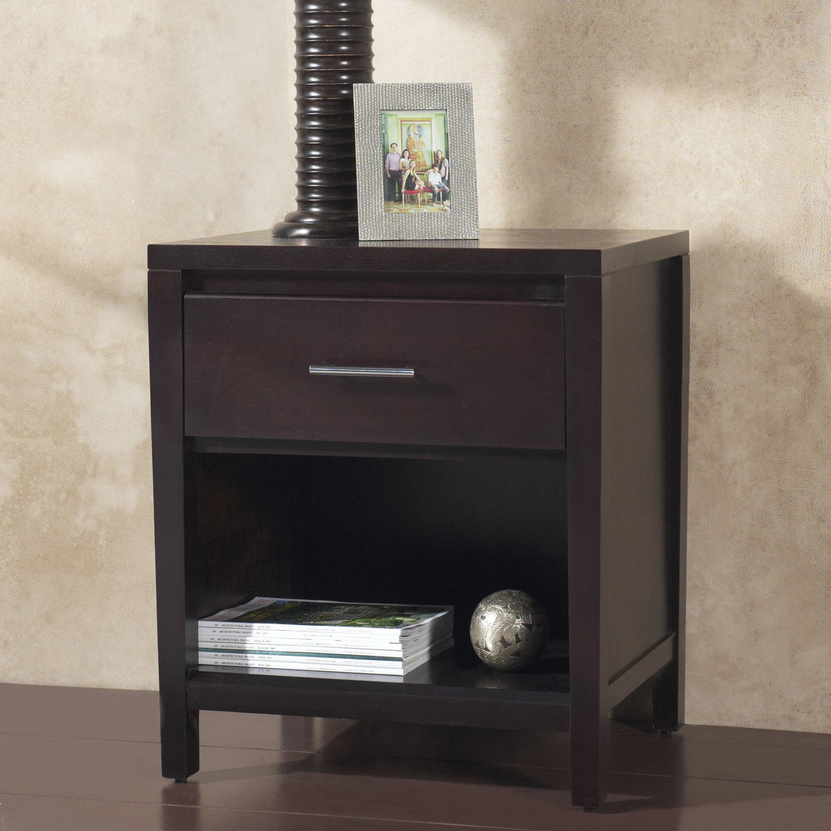 Nevis - One Drawer Nightstand - Espresso