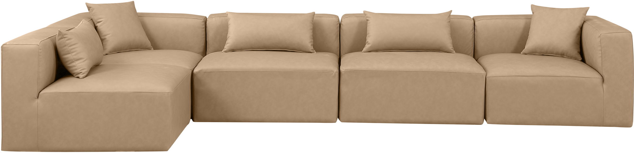Cube - 5 Piece Modular Sectional - Tan - Urban Living Furniture (Los Angeles, CA)