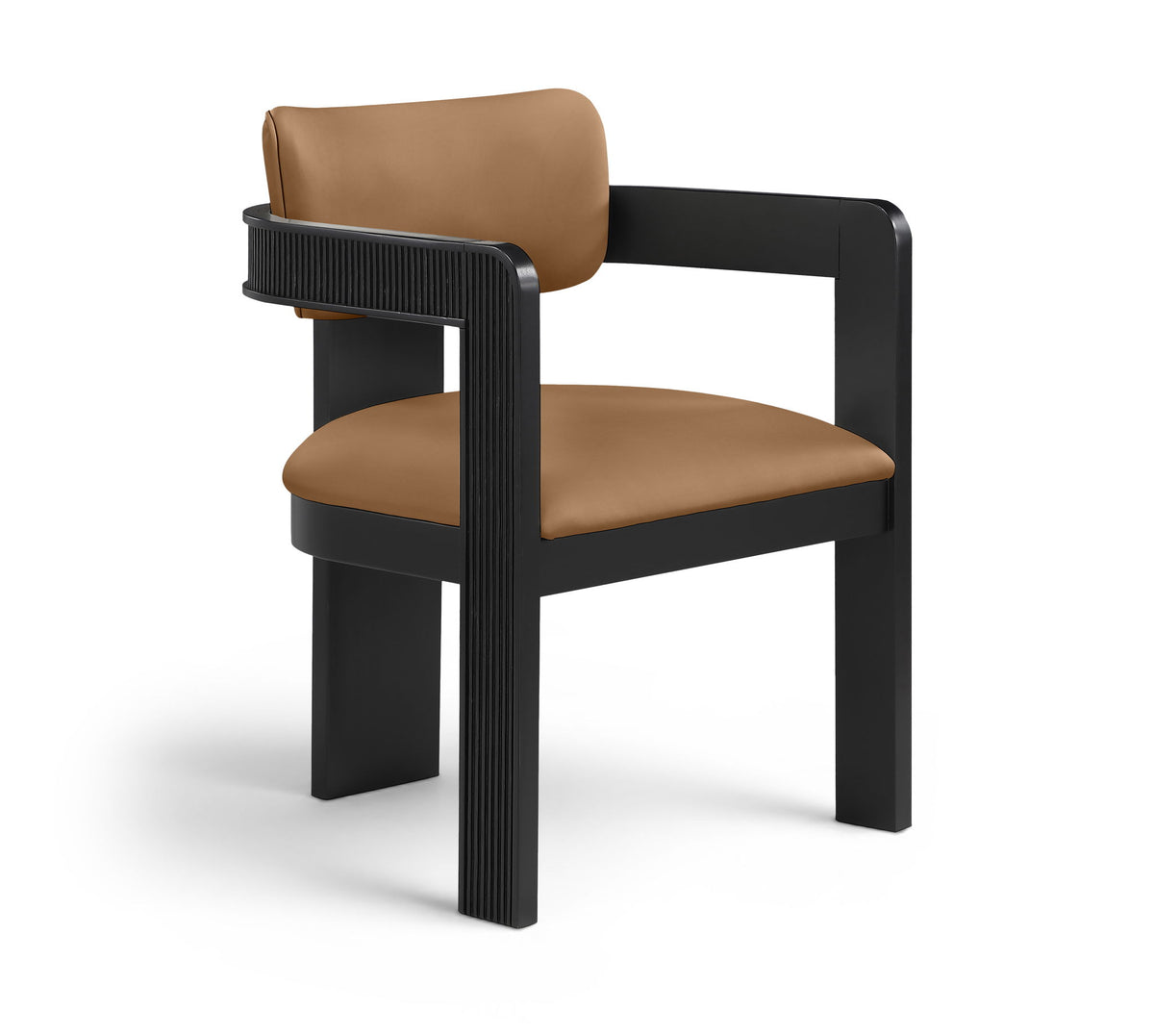 Sacha - Vegan Leather Upholstered Dining Chair With Black Base (Set of 2)