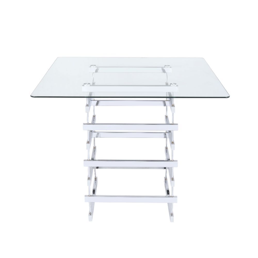 Nadie - Counter Height Table - Clear Glass Top & Black - Urban Living Furniture (Los Angeles, CA)
