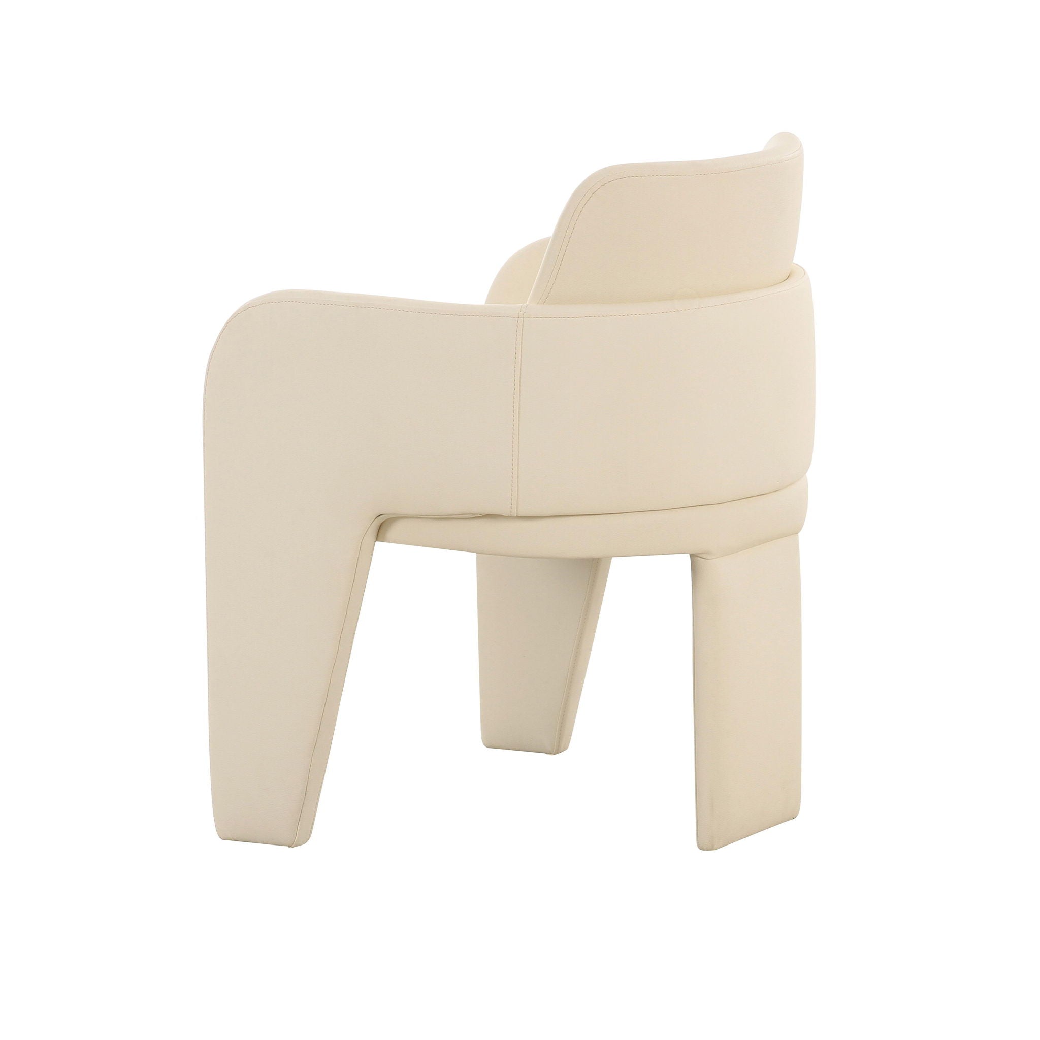 Leo - Vegan Leather Dining Chair - Cream - Urban Living Furniture (Los Angeles, CA)