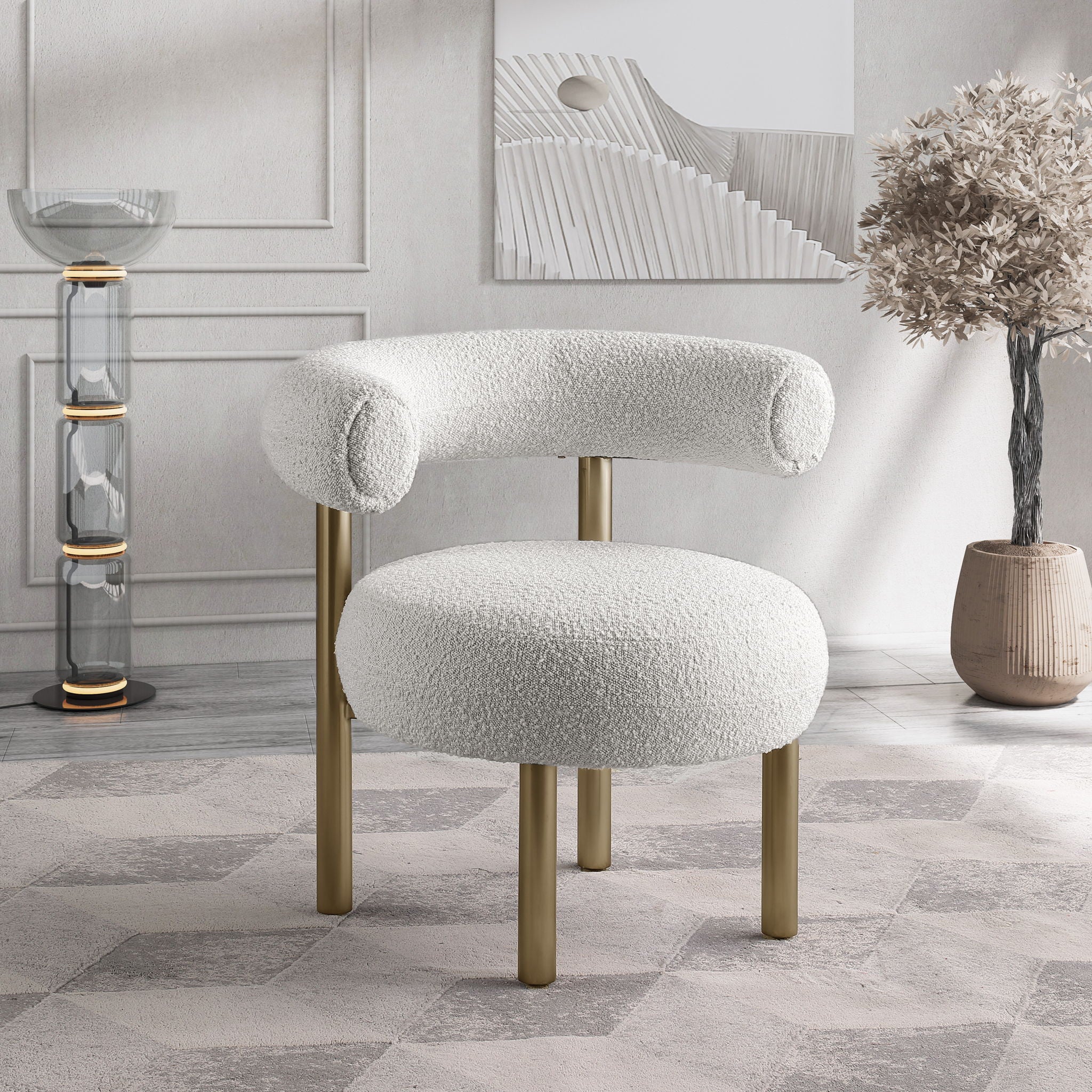 Bordeaux - Boucle Fabric Accent Chair - Urban Living Furniture (Los Angeles, CA)