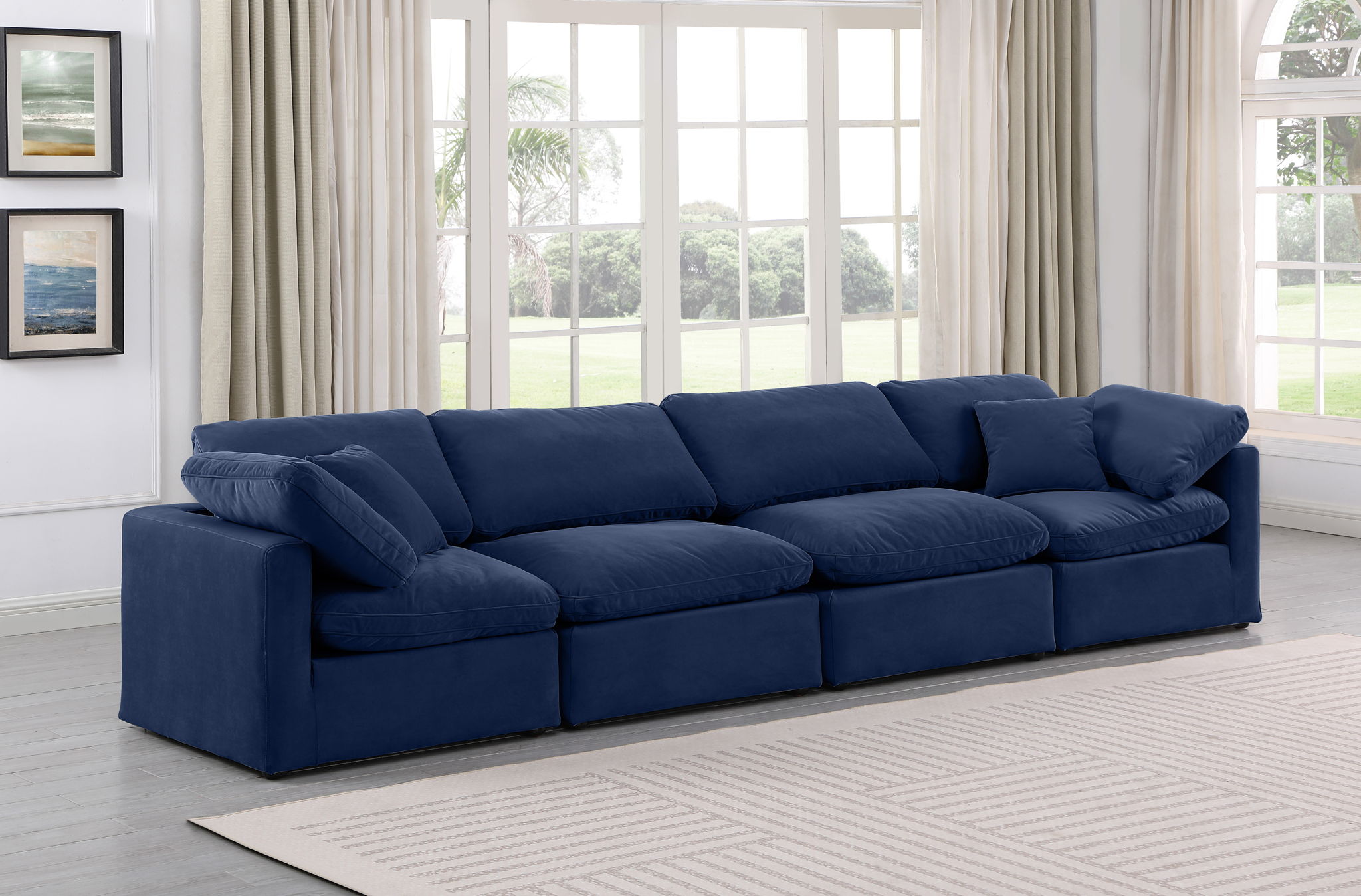 Indulge - Velvet 4 Seat Modular Sofa - Urban Living Furniture (Los Angeles, CA)