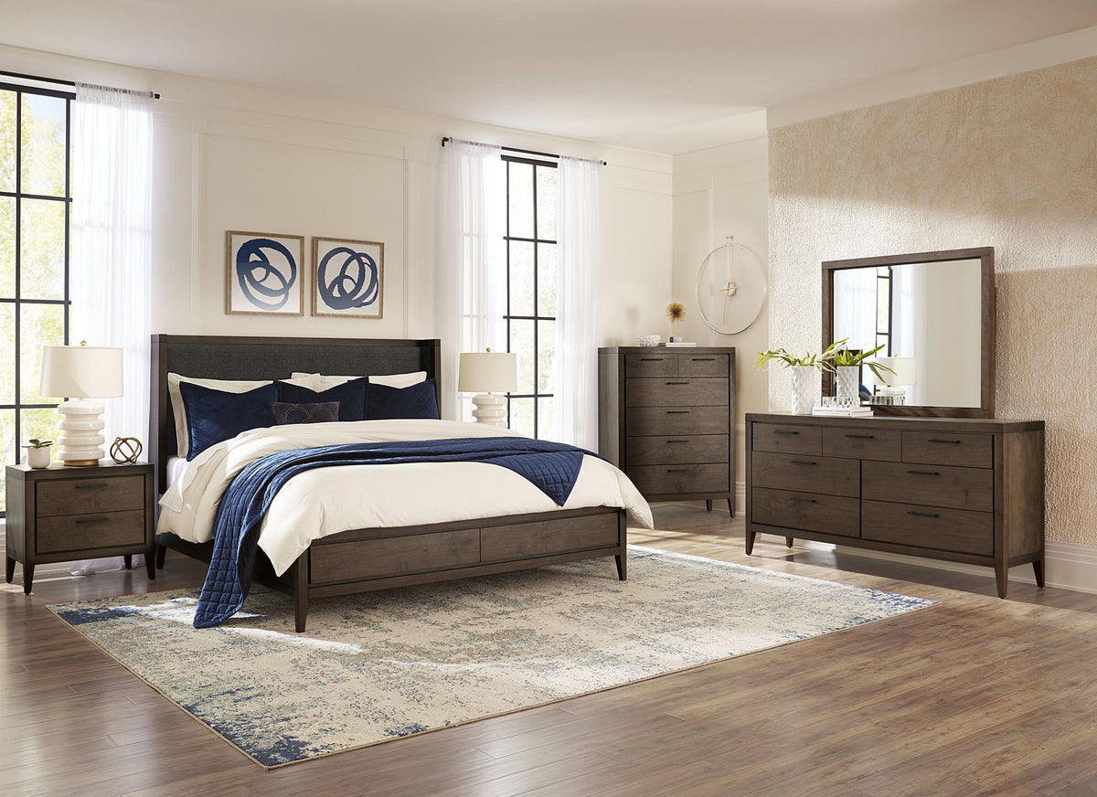 Boracay - Five Drawer One Door Walnut Sweater Chest - Wild Oats Brown (2024)