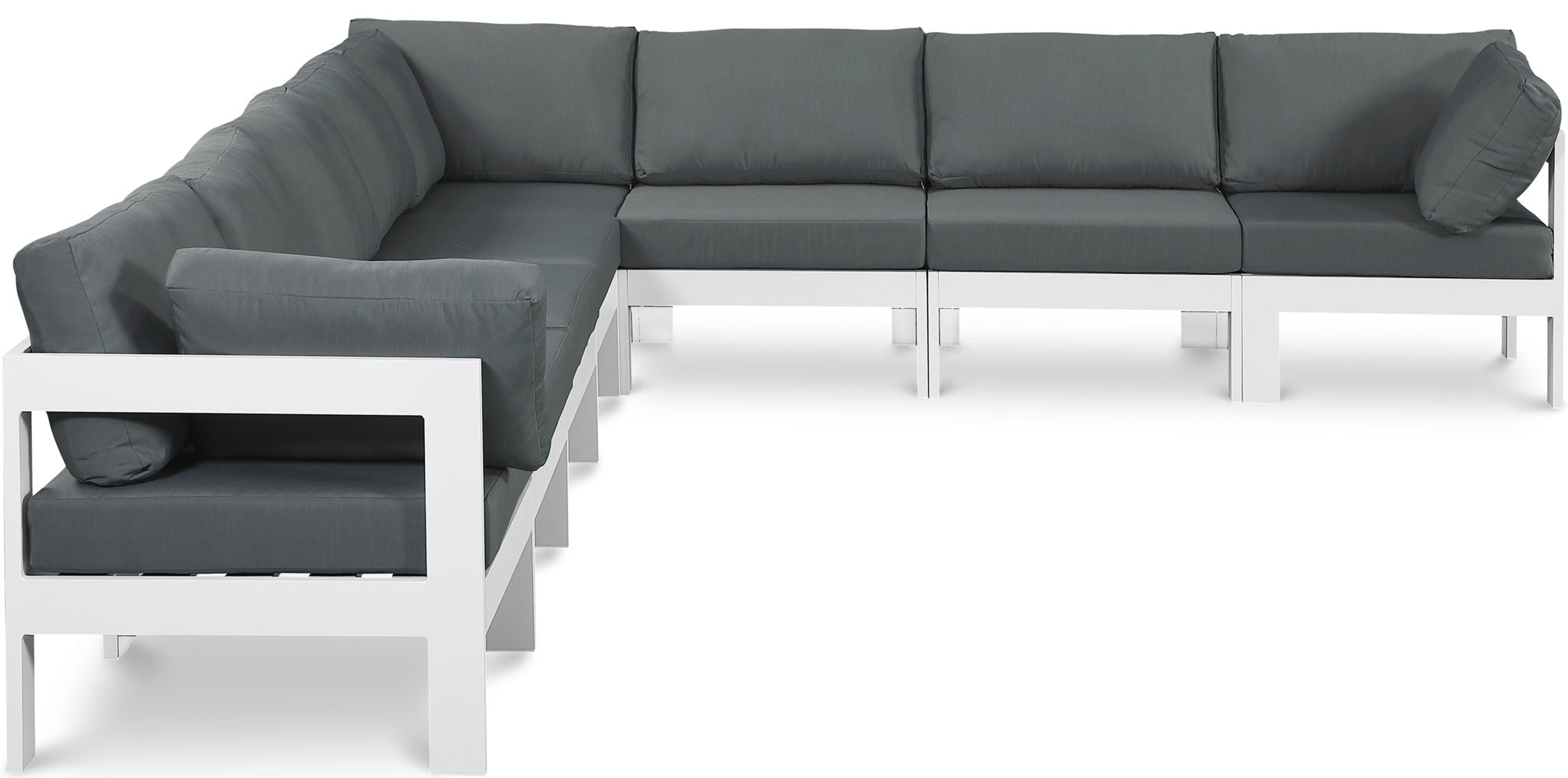 Nizuc - Outdoor Patio 8 Piece Modular Sectional With White Frame - Urban Living Furniture (Los Angeles, CA)
