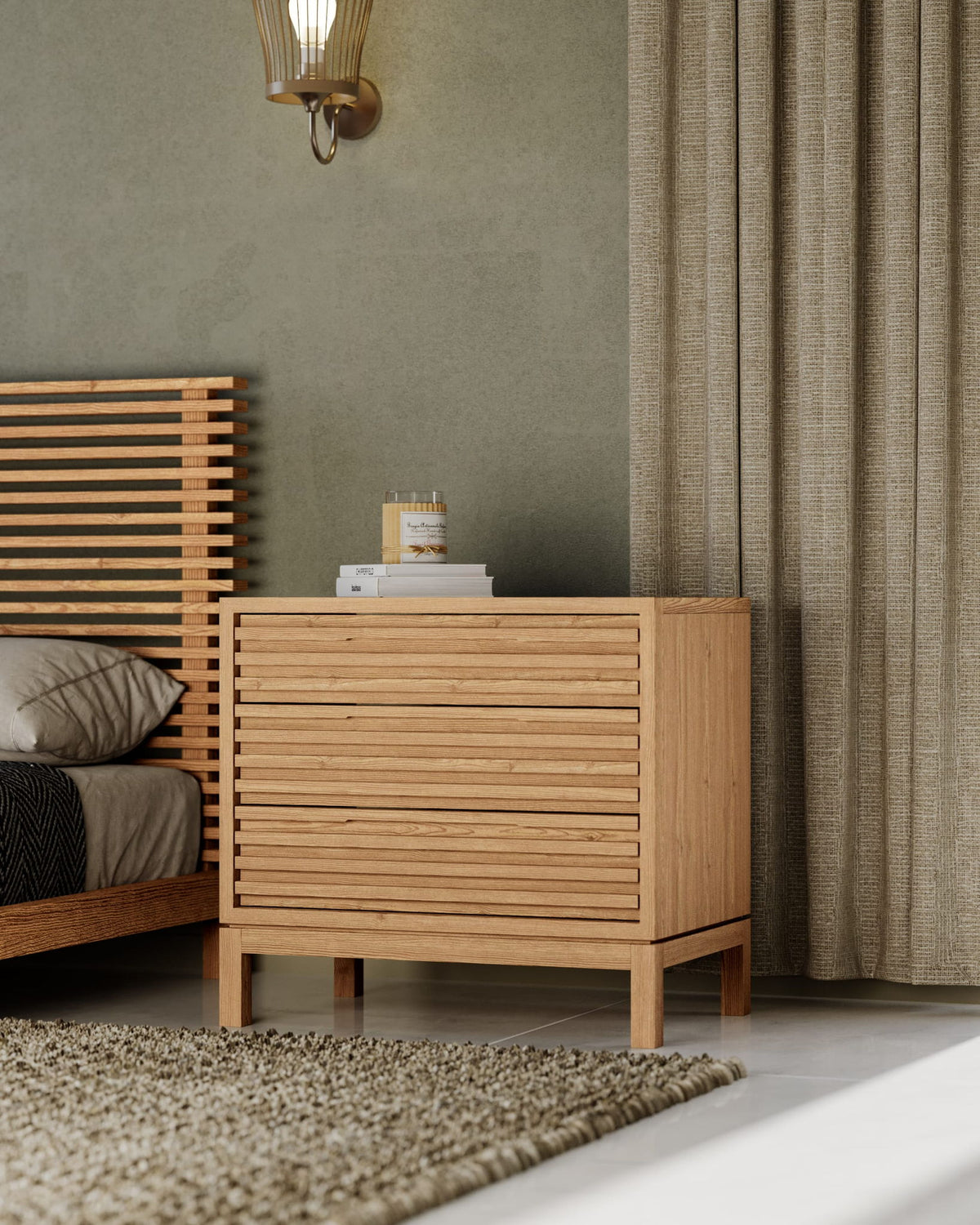 Tanner - Ash Wood Nightstand