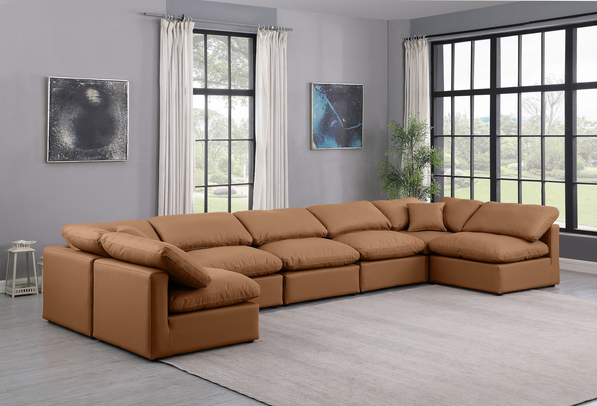 Indulge - Faux Leather 7 Piece Modular U-Shaped Sectional - Urban Living Furniture (Los Angeles, CA)