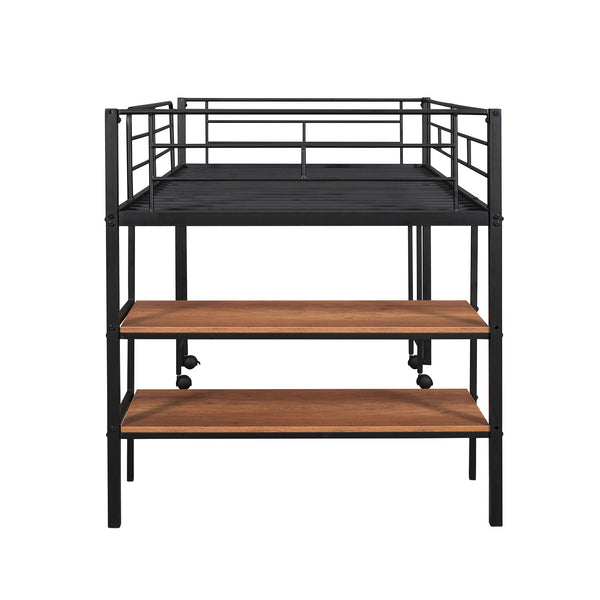 Loft Bed With Desk And Shelves