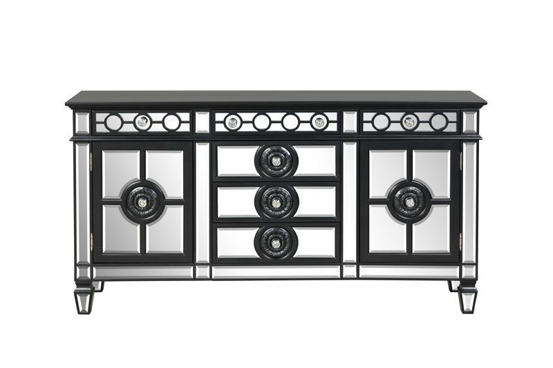 Varian II - Server - Black & Sliver Finish - Urban Living Furniture (Los Angeles, CA)