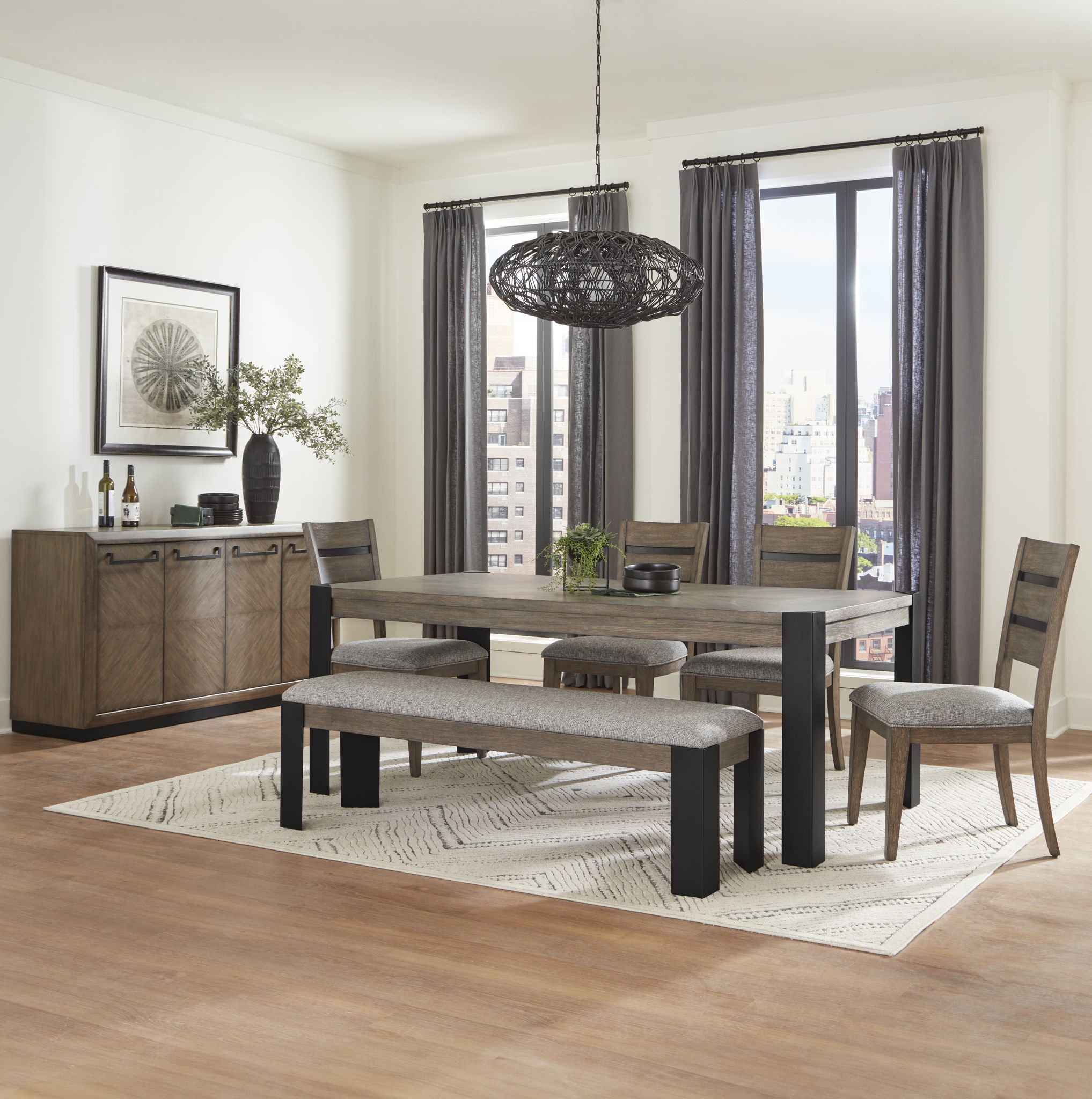 Cedar Fork - Dining Bench - Smoked Arabica - Urban Living Furniture (Los Angeles, CA)