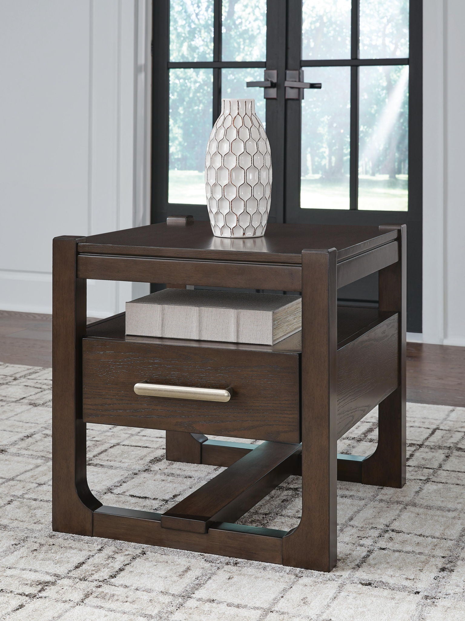 Breckington - Square End Table - Dark Brown - Urban Living Furniture (Los Angeles, CA)