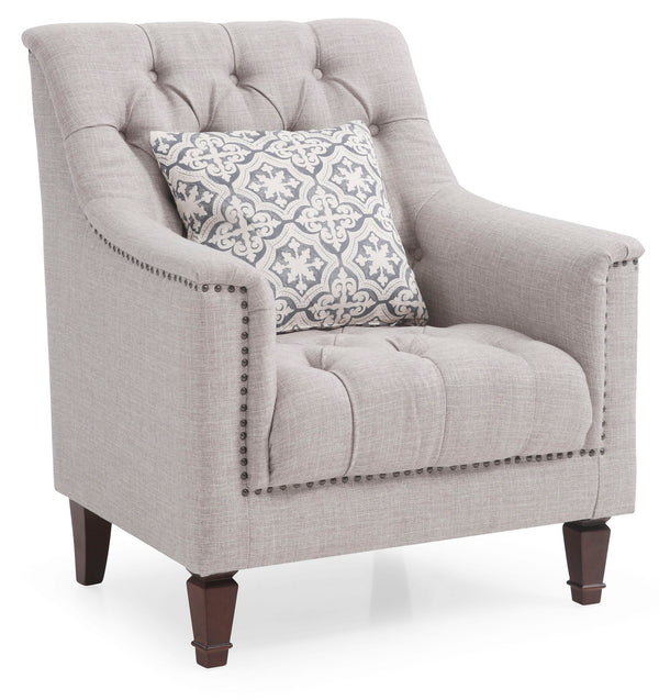Elegant Traditional Chair - Light Gray