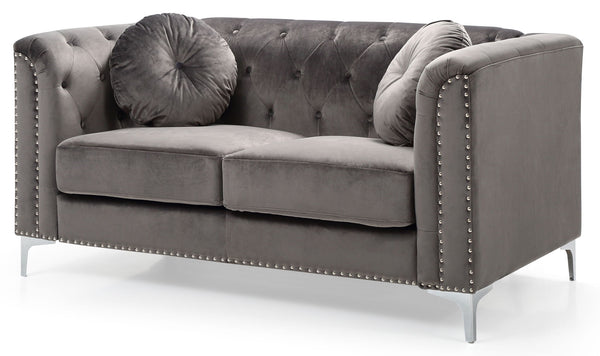 Contemporary Loveseat - Dark Gray