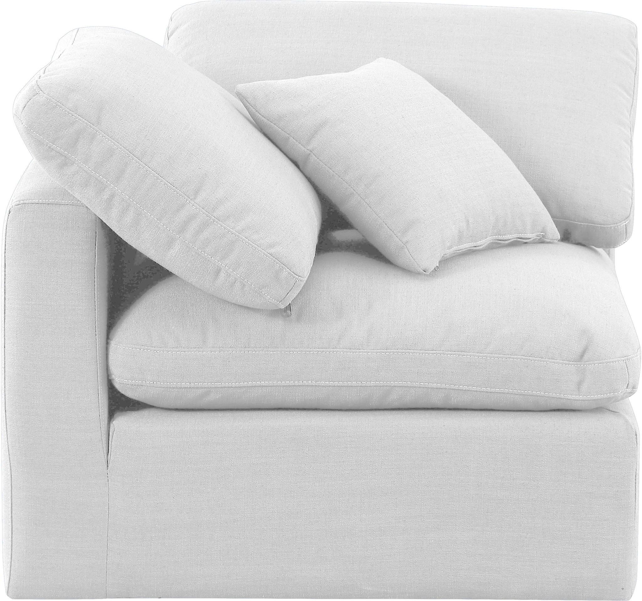 Indulge - Linen Corner Chair - White - Urban Living Furniture (Los Angeles, CA)