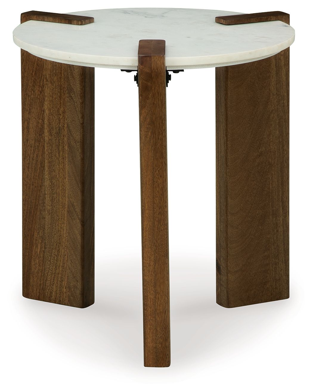 Isanti - White / Brown - Round End Table - Urban Living Furniture (Los Angeles, CA)