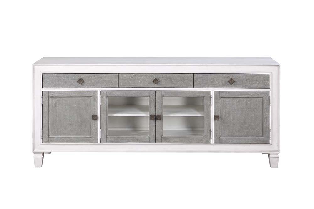 Katia - TV Stand - Rustic Gray & White Finish - Urban Living Furniture (Los Angeles, CA)