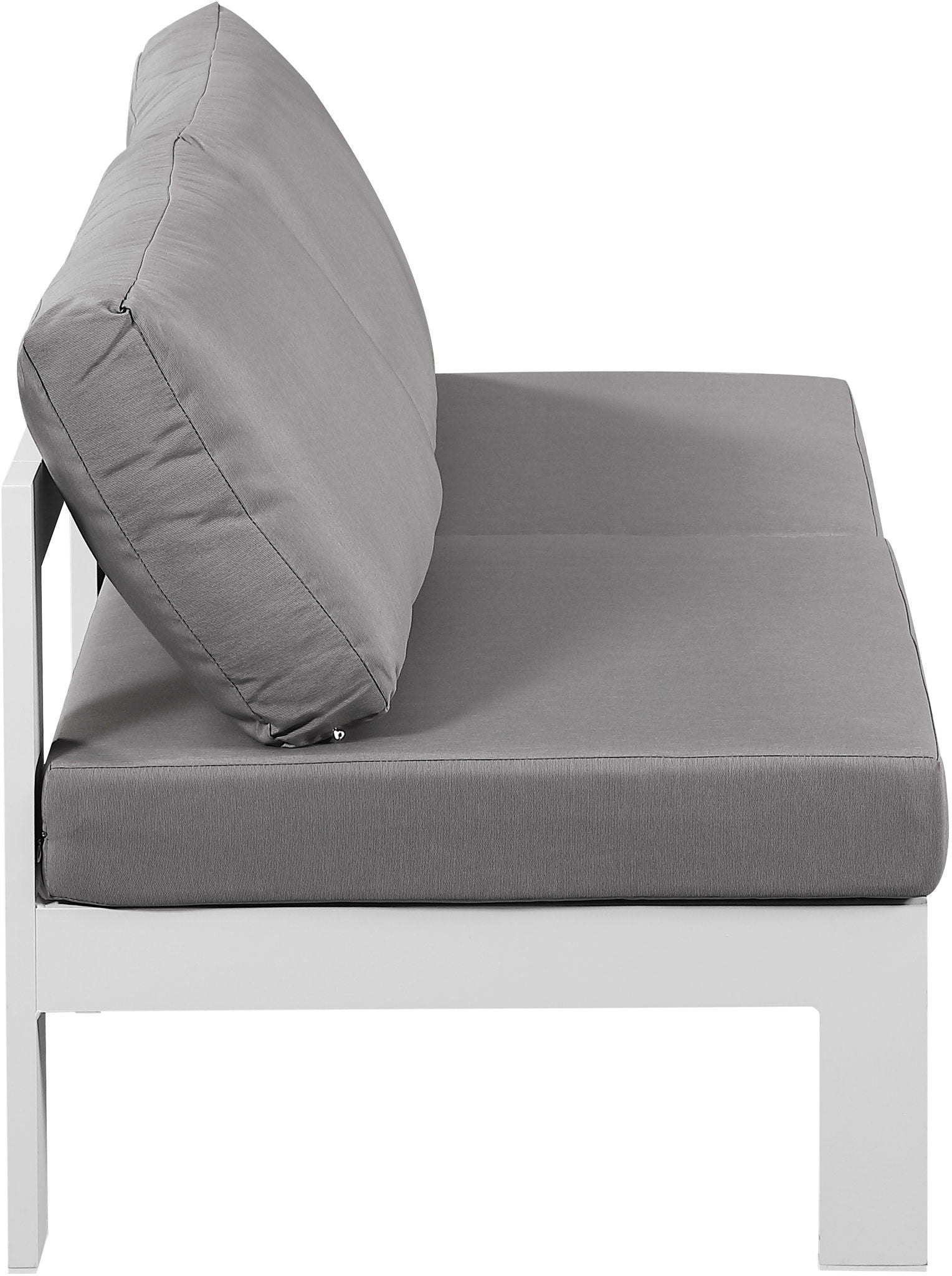 Nizuc - Outdoor Patio 2 Seat Armless Modular Sofa With White Frame - Urban Living Furniture (Los Angeles, CA)