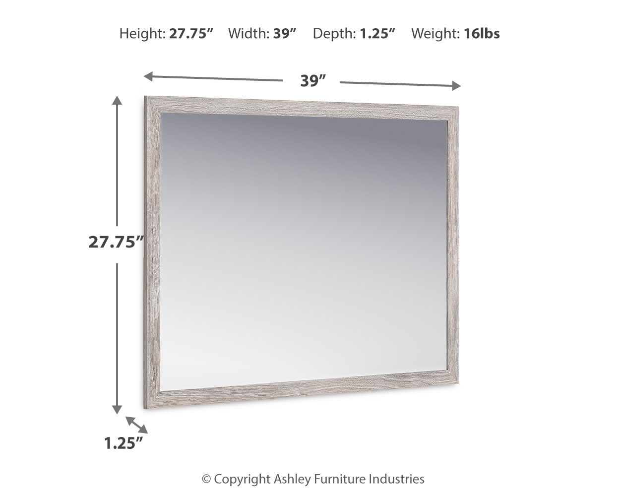 Vessalli - Gray - Bedroom Mirror - Urban Living Furniture (Los Angeles, CA)