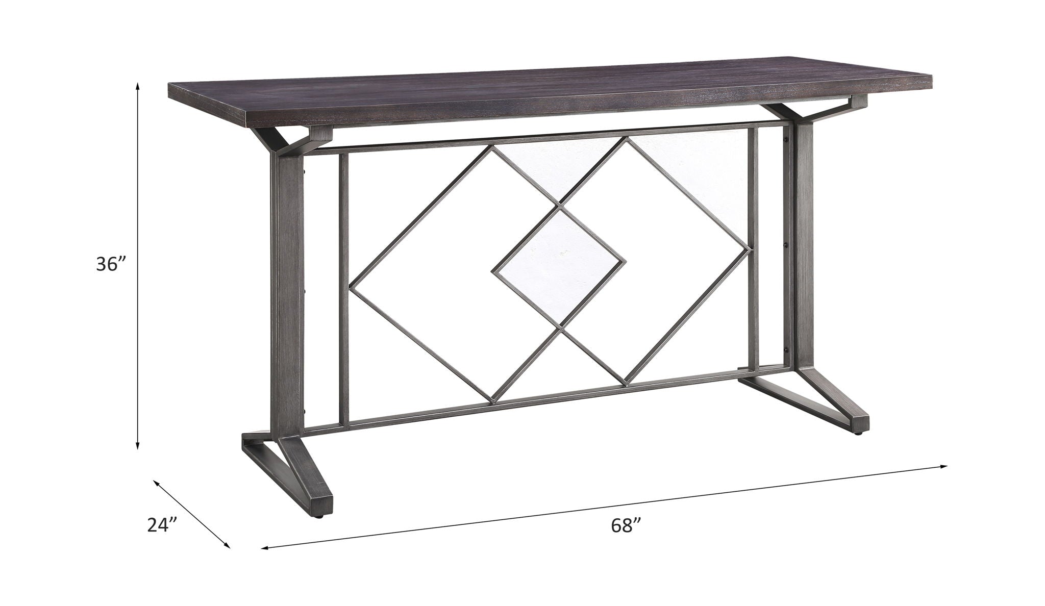 Evangeline - Counter Height Table - Salvaged Brown & Black - Urban Living Furniture (Los Angeles, CA)