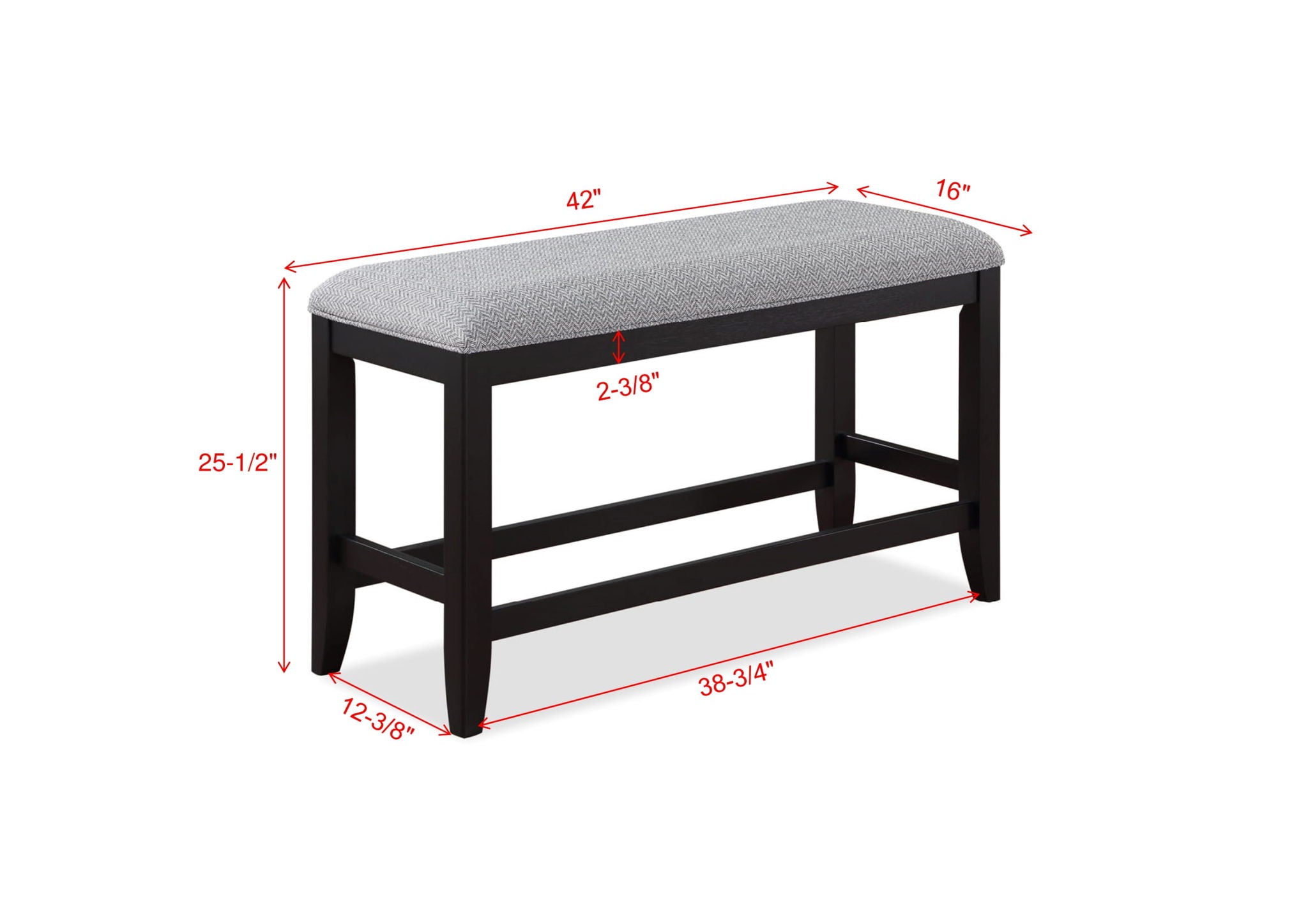 Frey - Counter Height Bench - Black - Urban Living Furniture (Los Angeles, CA)