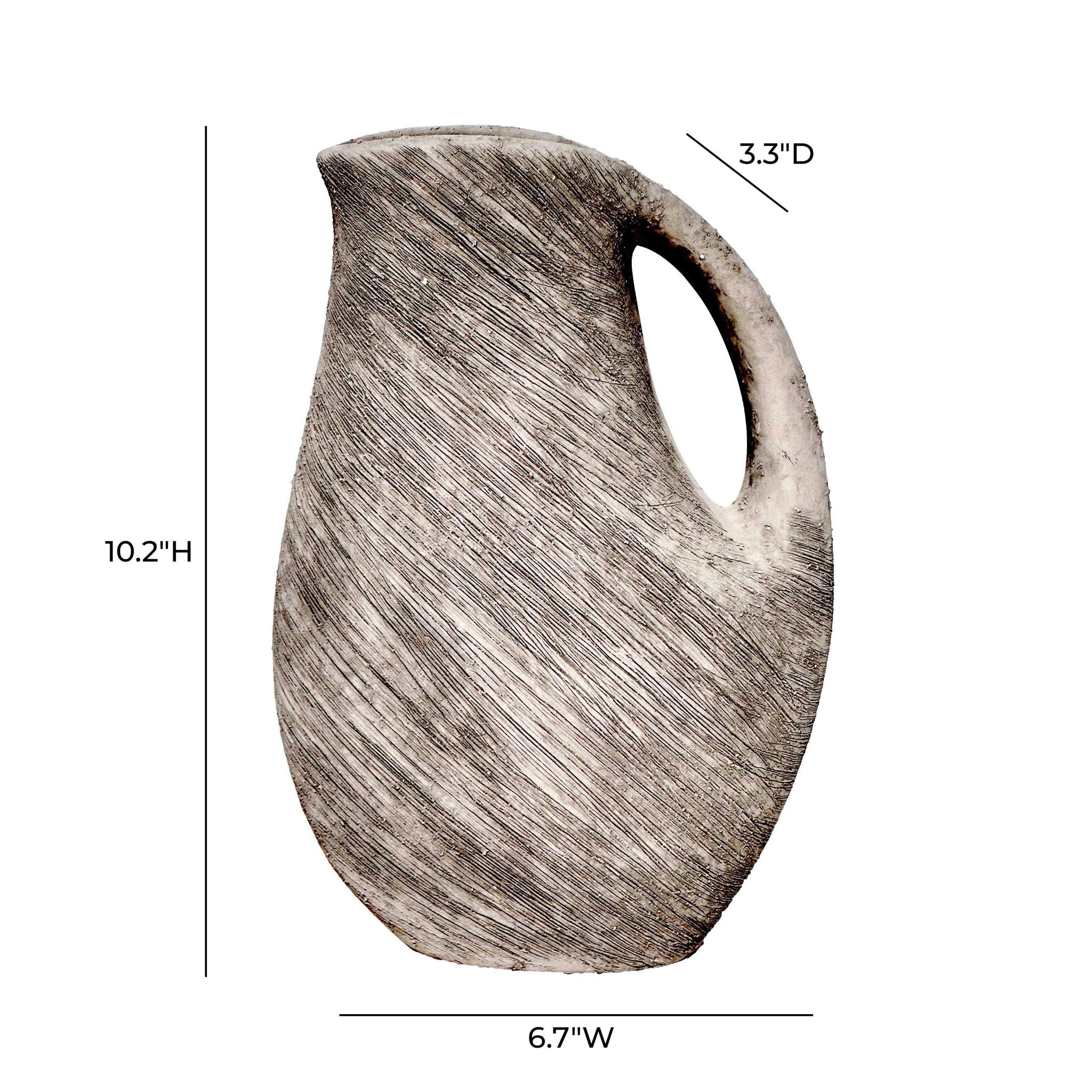 Earthenware - Water Can Vase - Gray - Urban Living Furniture (Los Angeles, CA)