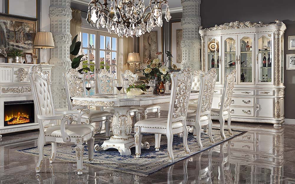 Vendom - Dining Table - Antique Pearl Finish - 31" - Urban Living Furniture (Los Angeles, CA)