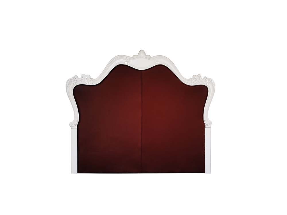 Versailles II - Queen Bed - Vintage Gray PU & Bone White Finsih - Urban Living Furniture (Los Angeles, CA)
