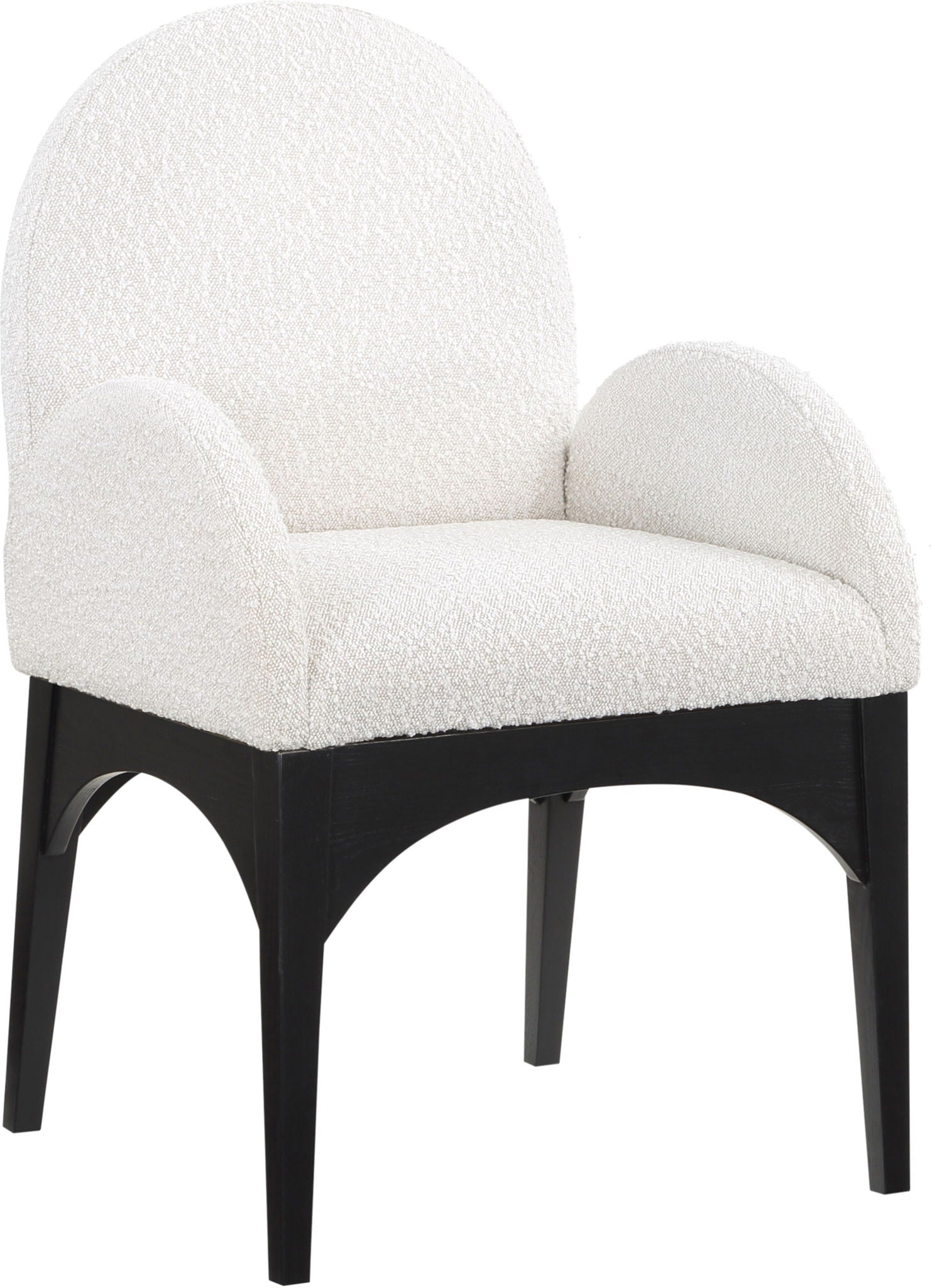 Waldorf - Boucle Dining Arm Chair With Black Legs - Urban Living Furniture (Los Angeles, CA)