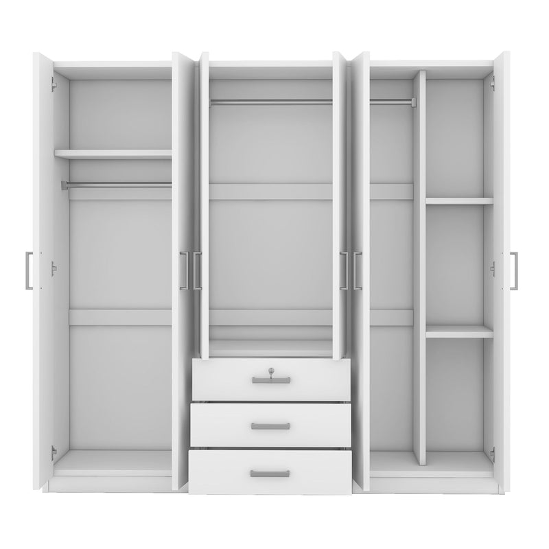 6 Doors Wardrobe Storage For Bedroom, With Big Drawers - Urban Living Furniture (Los Angeles, CA)