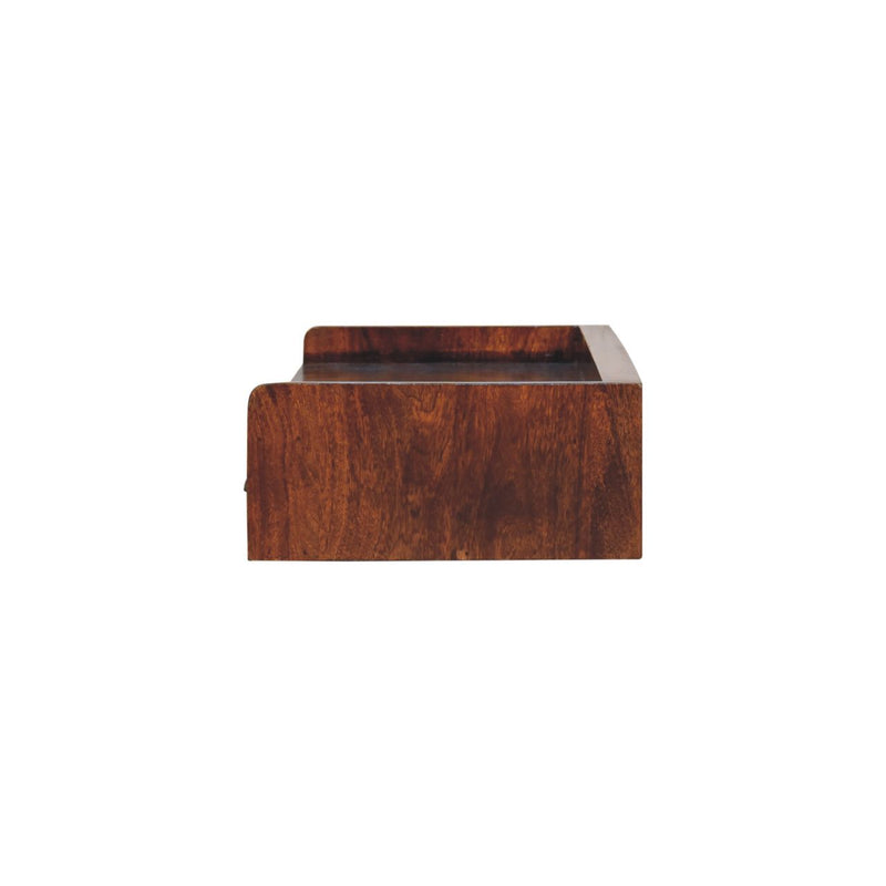 Floating Circle Bedside Table - Chestnut