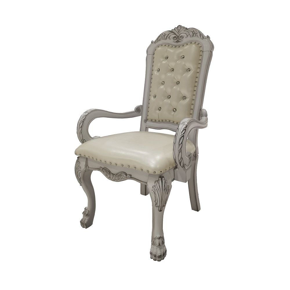 Dresden - Synthetic Leather Arm Chair (Set of 2) - Bone White - Urban Living Furniture (Los Angeles, CA)