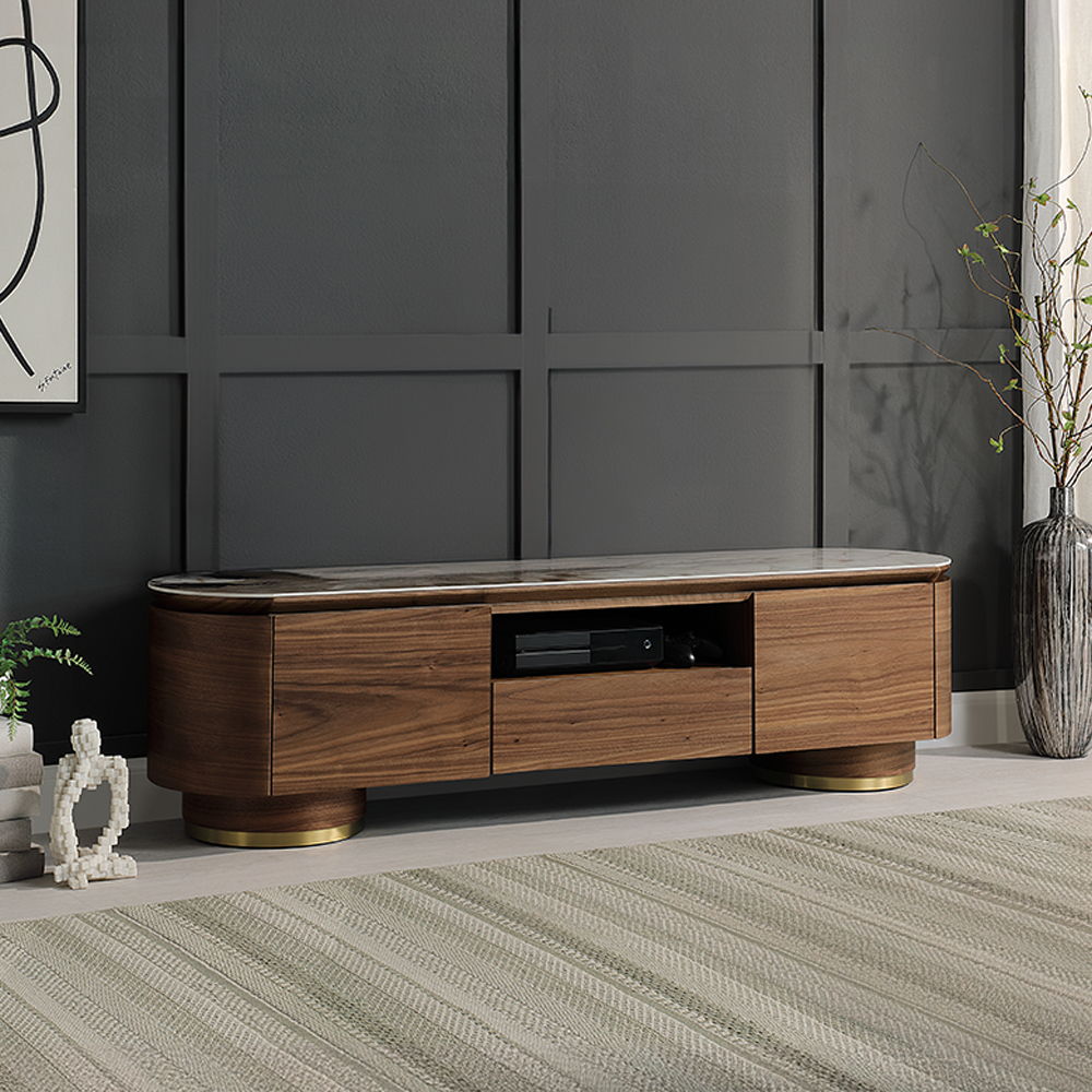 Willene - TV Stand With Ceramic Top - Dark Brown - Urban Living Furniture (Los Angeles, CA)