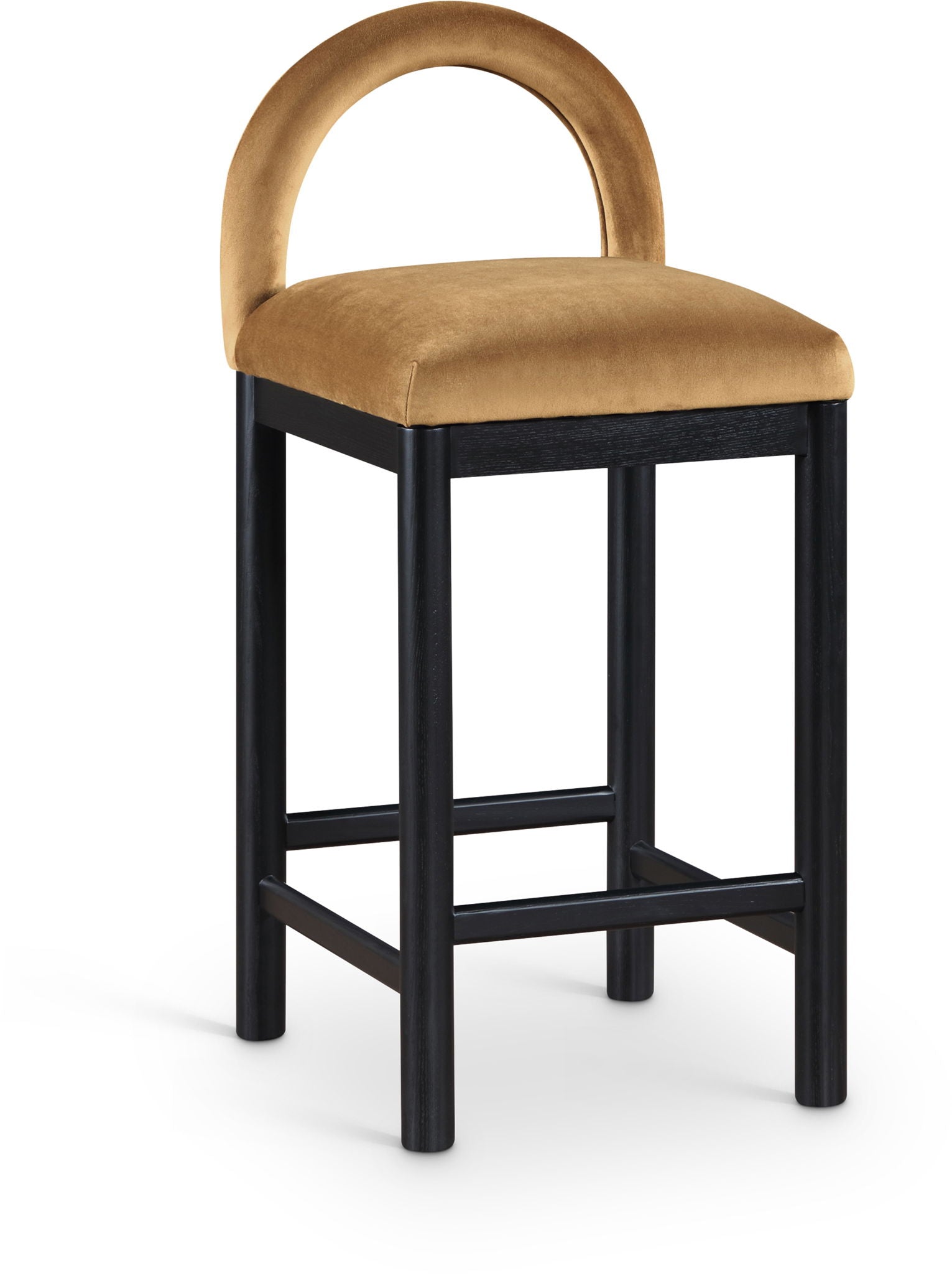 Conrad - Velvet Counter Stool With Black Legs - Urban Living Furniture (Los Angeles, CA)