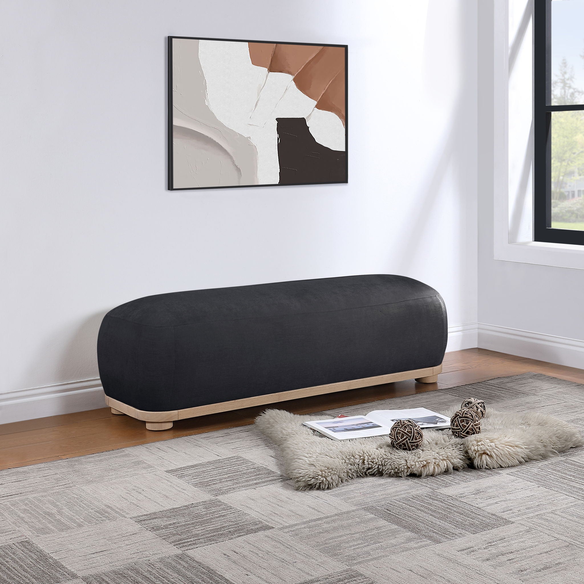 Calum - Bench - Light Brown Frame - Urban Living Furniture (Los Angeles, CA)