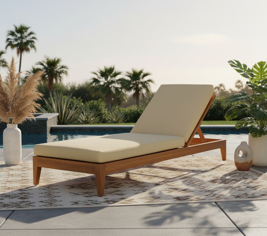 Mirella - Water Resistant Fabric Upholstered Outdoor Patio Chaise Lounge - Urban Living Furniture (Los Angeles, CA)