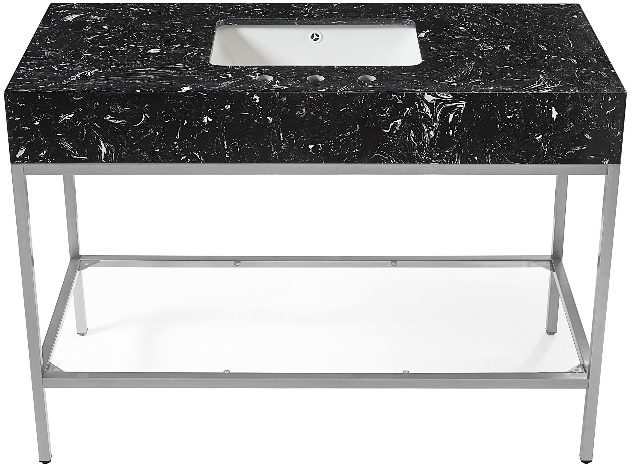 Marmo - Engineered Marble Bathroom Vanity With Chrome Base - Urban Living Furniture (Los Angeles, CA)